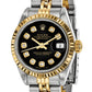 Pre-owned Rolex Datejust 26mm two-tone ladies watch with black diamond dial and fluted bezel, further view