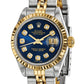 Pre-owned Rolex Datejust 26mm two-tone ladies watch with blue diamond dial and fluted bezel, another angle
