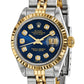 Pre-owned Rolex Datejust 26mm two-tone ladies watch with blue diamond dial and fluted bezel, further view
