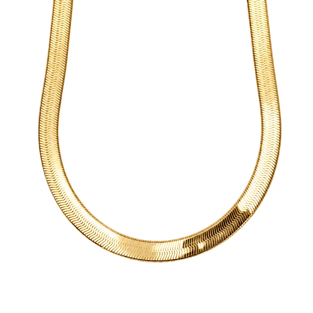 Gold Plated Sterling Silver Herringbone Chain