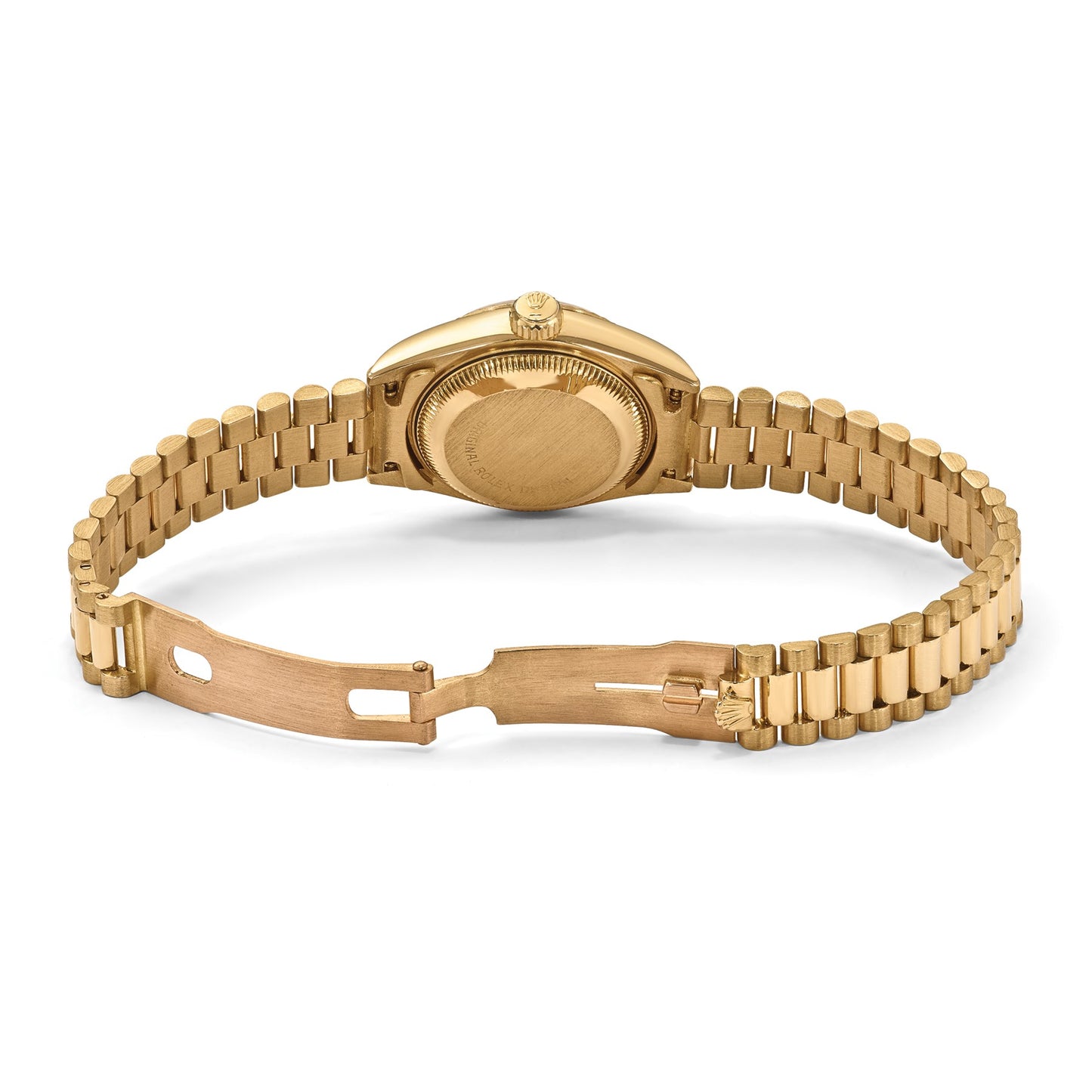 Pre-owned Rolex Datejust President 26mm 18K gold ladies watch with champagne diamond dial, additional view