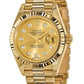 Pre-owned Rolex Datejust President 26mm 18K gold ladies watch with champagne diamond dial, another angle