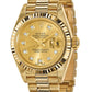 Pre-owned Rolex Datejust President 26mm 18K gold ladies watch with champagne diamond dial, further view