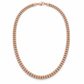 14K rose gold diamond-cut rolo link chain