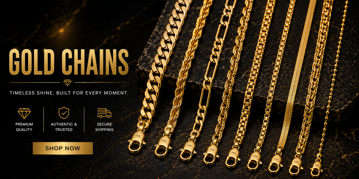 Gold chains collection banner