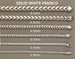 18K White Gold Franco Chain, side view