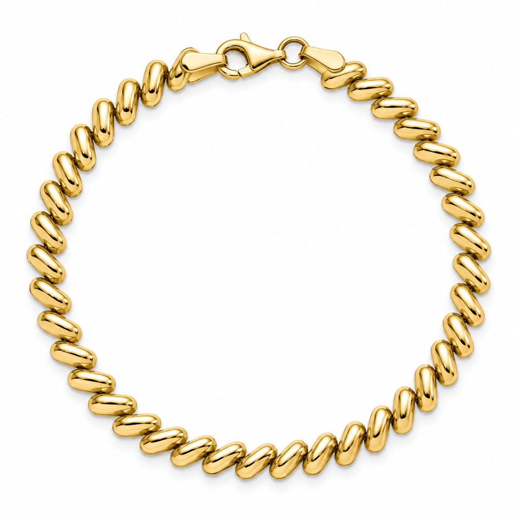 Yellow gold San Marco bracelet, 4.75 mm, additional view