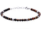 Tiger Eye Stainless Steel Beaded Bracelet