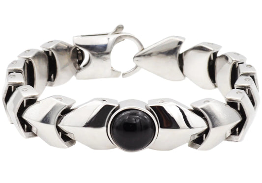 Onyx Stainless Steel Bracelet