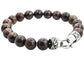 Bronzini Stainless Steel Beaded Bracelet