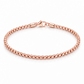 Rose Gold Plated Sterling Silver Round Box Bracelet