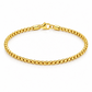 Gold Plated Sterling Silver Round Box Bracelet