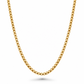 Gold Plated Sterling Silver Round Box Chain