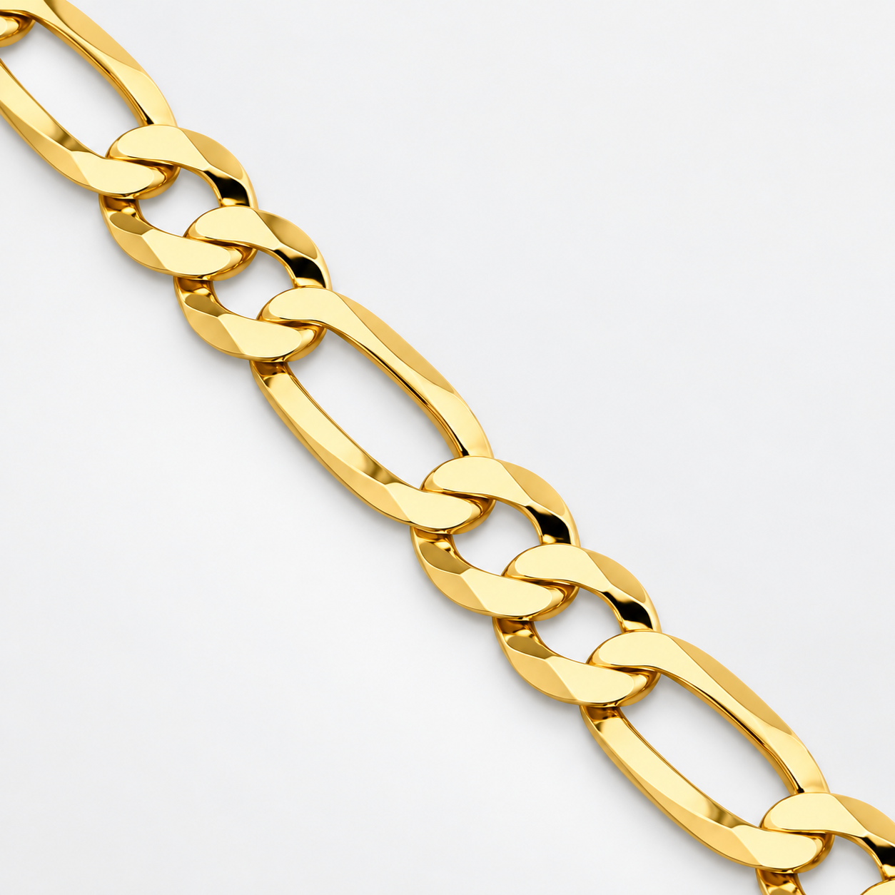 Gold Plated Sterling Silver Figaro Chain for Men