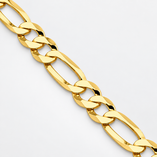 Gold Plated Sterling Silver Figaro Chain for Men