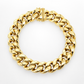 14K Gold Hollow Miami Cuban Link Bracelet