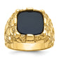 10K Yellow Gold Onyx Nugget Mens Ring B05245