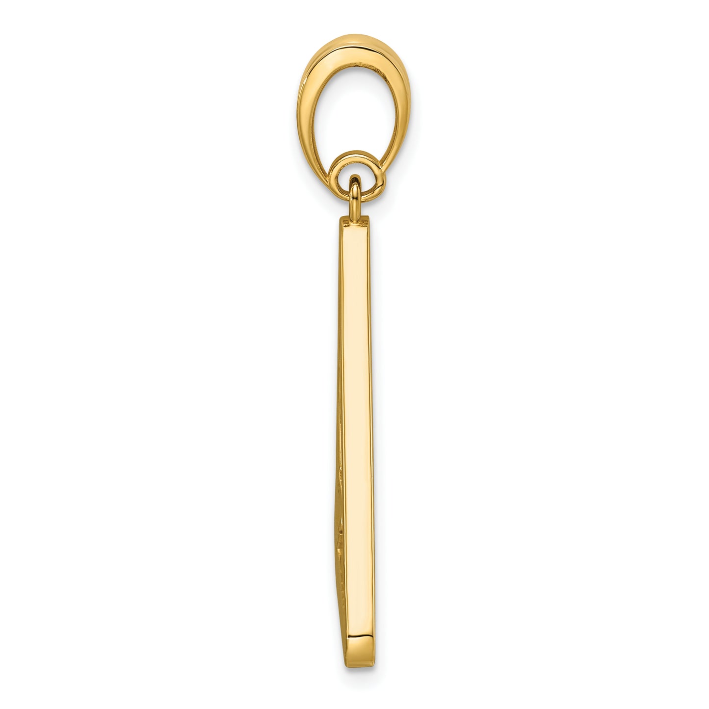 14K Yellow Gold Masonic All-Seeing Eye Triangle Pendant B59456 - alternate view