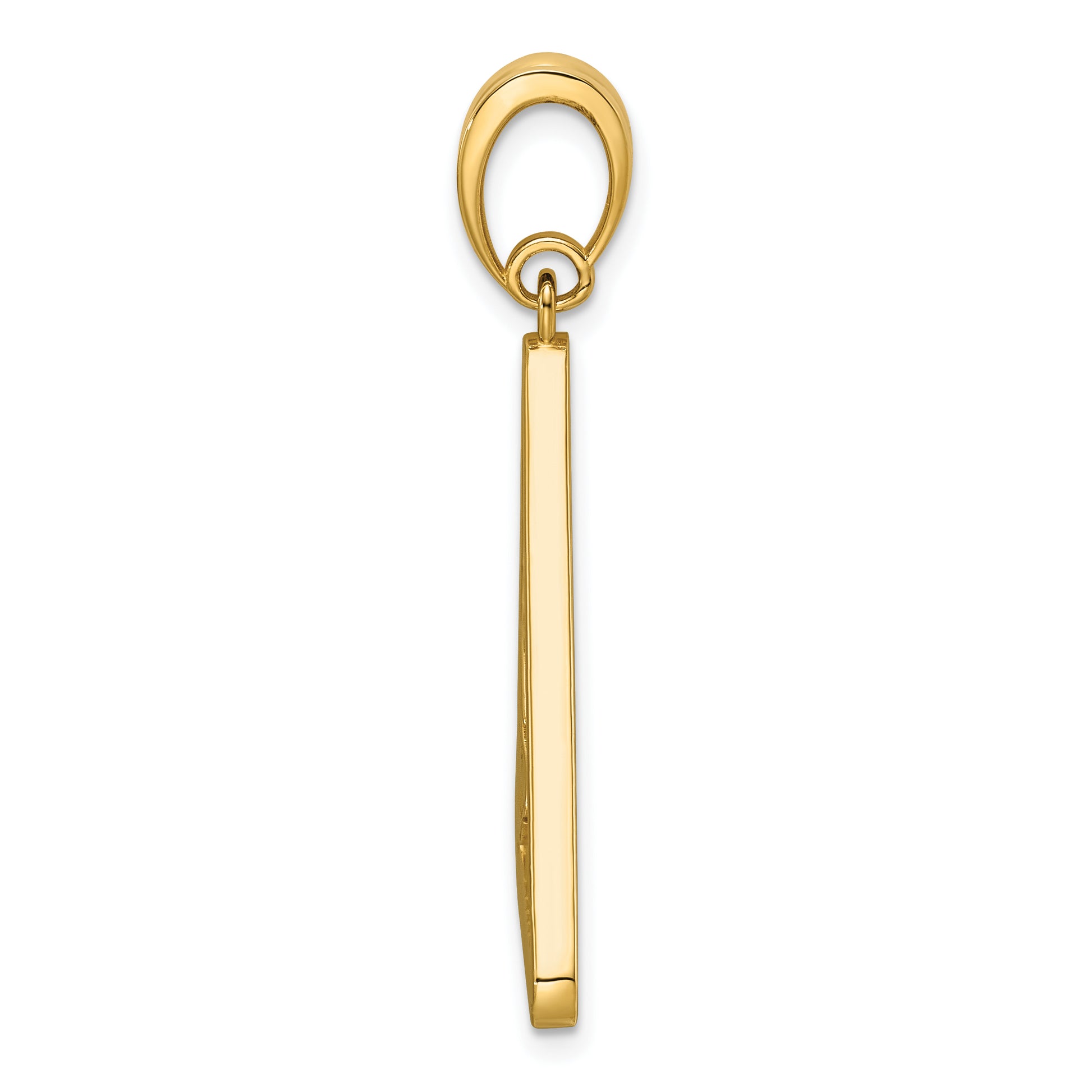 14K Yellow Gold Masonic All-Seeing Eye Triangle Pendant B59456 - alternate view