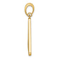 14K Yellow Gold Masonic All-Seeing Eye Triangle Pendant B59456 - alternate view