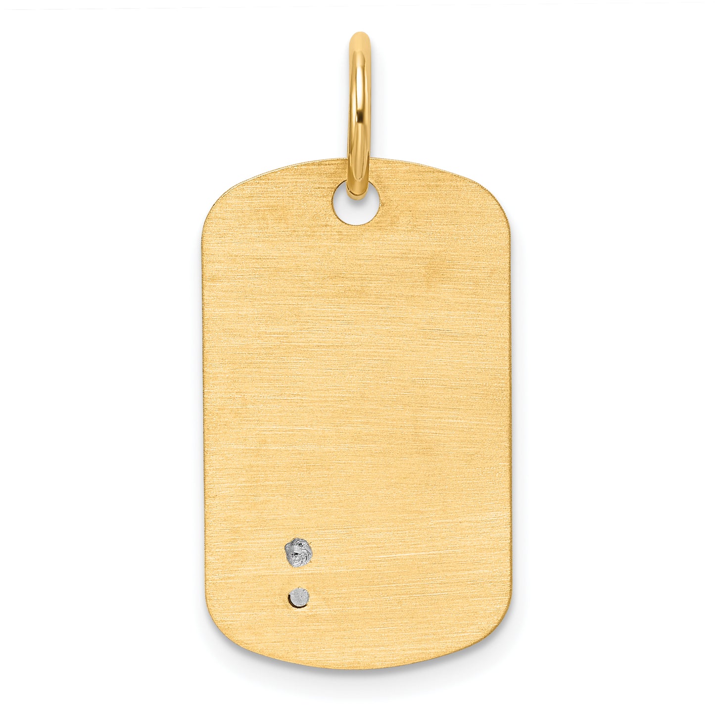 14K Two-Tone Gold Masonic Scale Dog Tag Pendant B59467 - alternate view