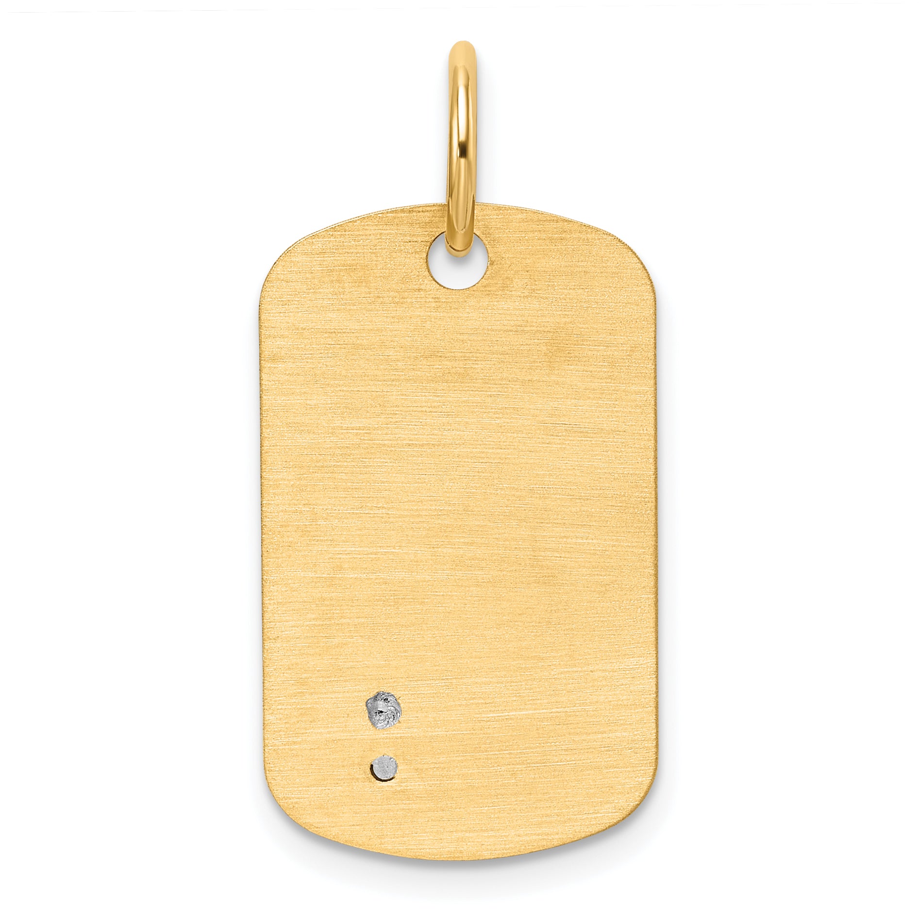 14K Two-Tone Gold Masonic Scale Dog Tag Pendant B59467 - alternate view