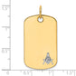 14K Two-Tone Gold Masonic Scale Dog Tag Pendant B59468 - alternate view
