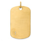14K Two-Tone Gold Masonic Scale Dog Tag Pendant B59469 - alternate view