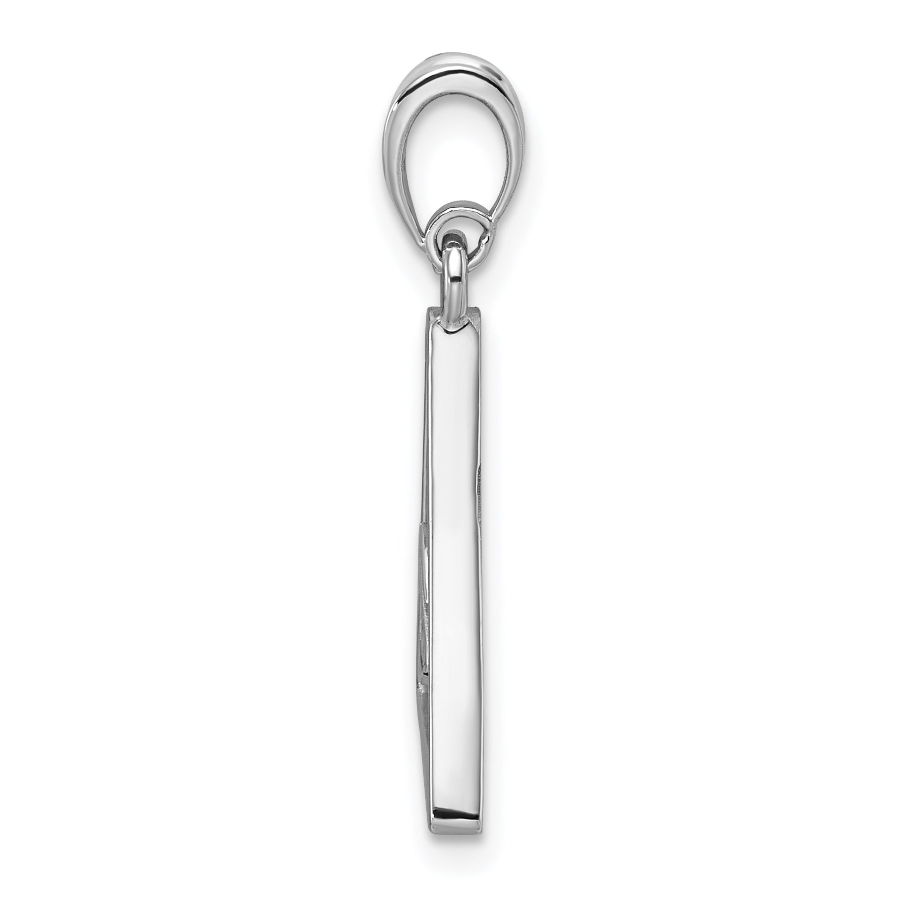 14K White Gold Masonic All-Seeing Eye Triangle Pendant B59481 - alternate view
