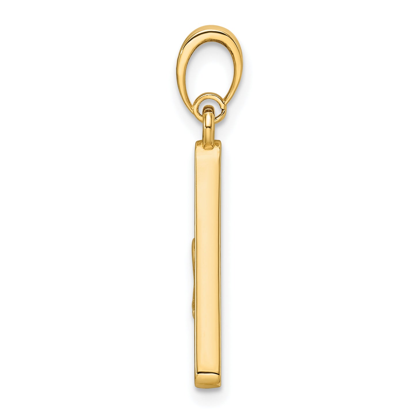 14K Yellow Gold Masonic All-Seeing Eye Triangle Pendant B59481 - alternate view