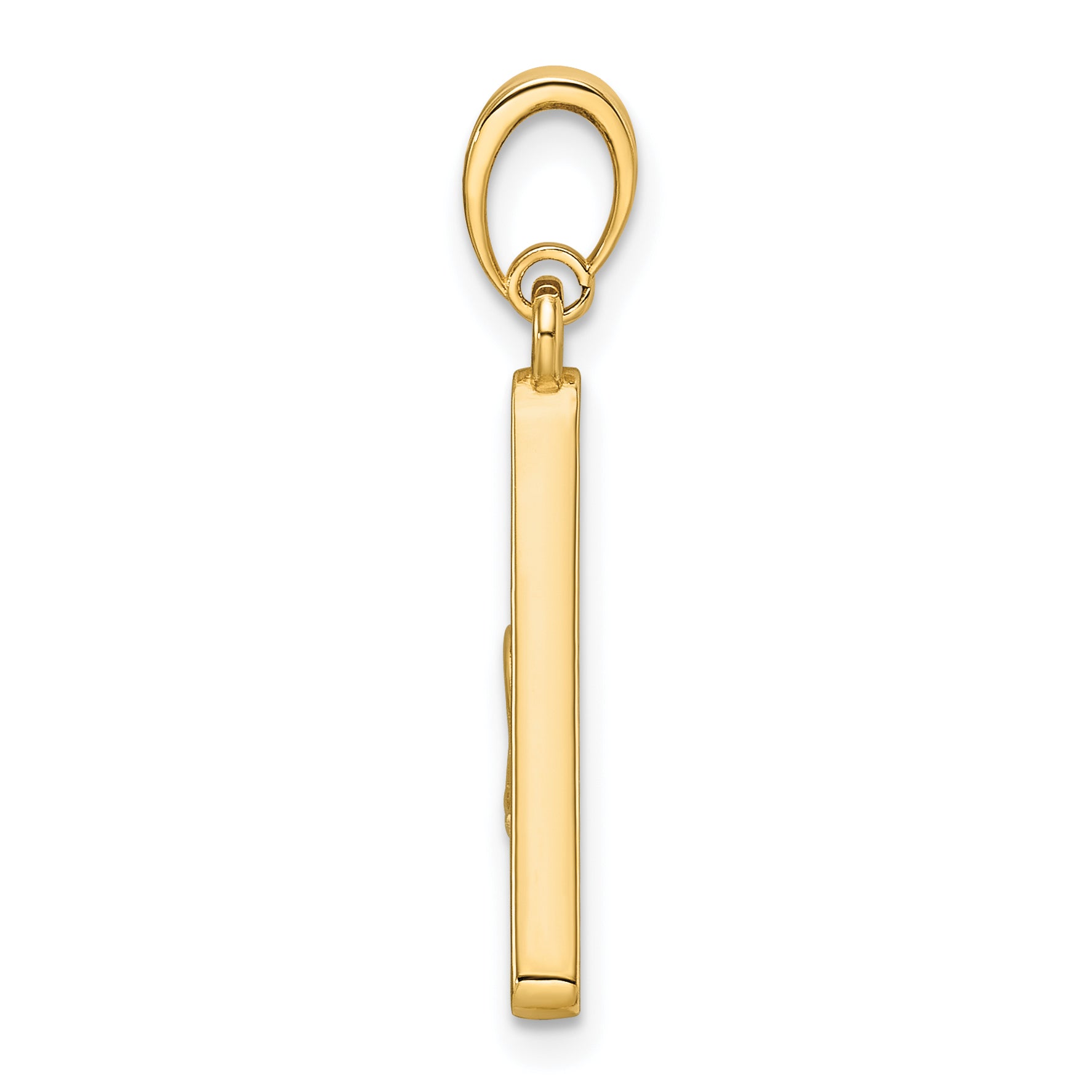 14K Yellow Gold Masonic All-Seeing Eye Triangle Pendant B59481 - alternate view