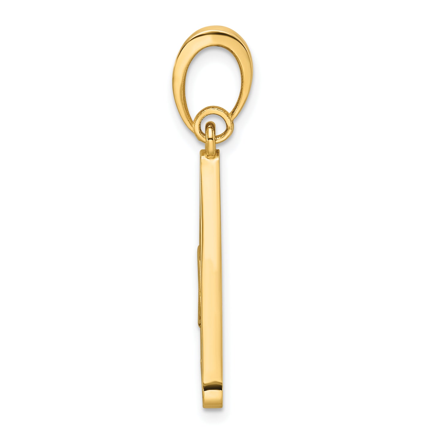 14K Yellow Gold Masonic All-Seeing Eye Triangle Pendant B59482 - alternate view