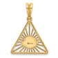 14K Yellow Gold Masonic All-Seeing Eye Triangle Pendant B59482 - alternate view