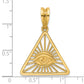 14K Yellow Gold Masonic All-Seeing Eye Triangle Pendant B59482 - alternate view