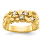 10K Yellow Gold 1/4 ct Diamond Nugget Mens Ring B64213