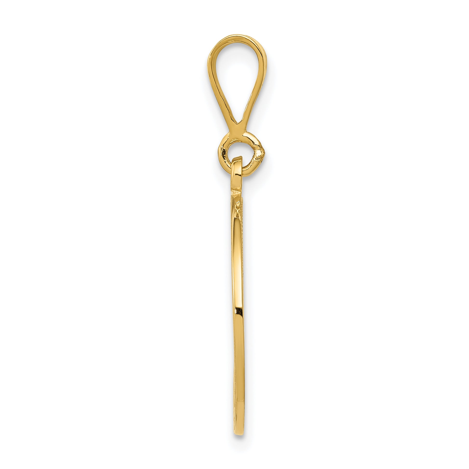 14K Yellow Gold Masonic Symbol in Circle Pendant C1783 - alternate view