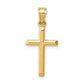 14K Yellow Gold Hollow Latin Cross Pendant