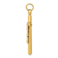 14K Yellow Gold Crucifix Pendant – Angled Side View