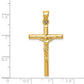 14K Yellow Gold Crucifix Pendant Size Chart – 39mm x 20mm