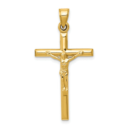 14K Yellow Gold Crucifix Pendant – Front View