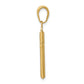 14K Yellow Gold Large Reversible Cross Pendant angle view