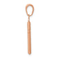 14K Rose Gold Large Reversible Cross Pendant angle view