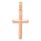 14K Rose Gold Large Reversible Cross Pendant