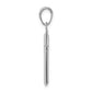 14K White Gold Large Reversible Cross Pendant angle view