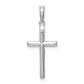 14K White Gold Large Reversible Cross Pendant