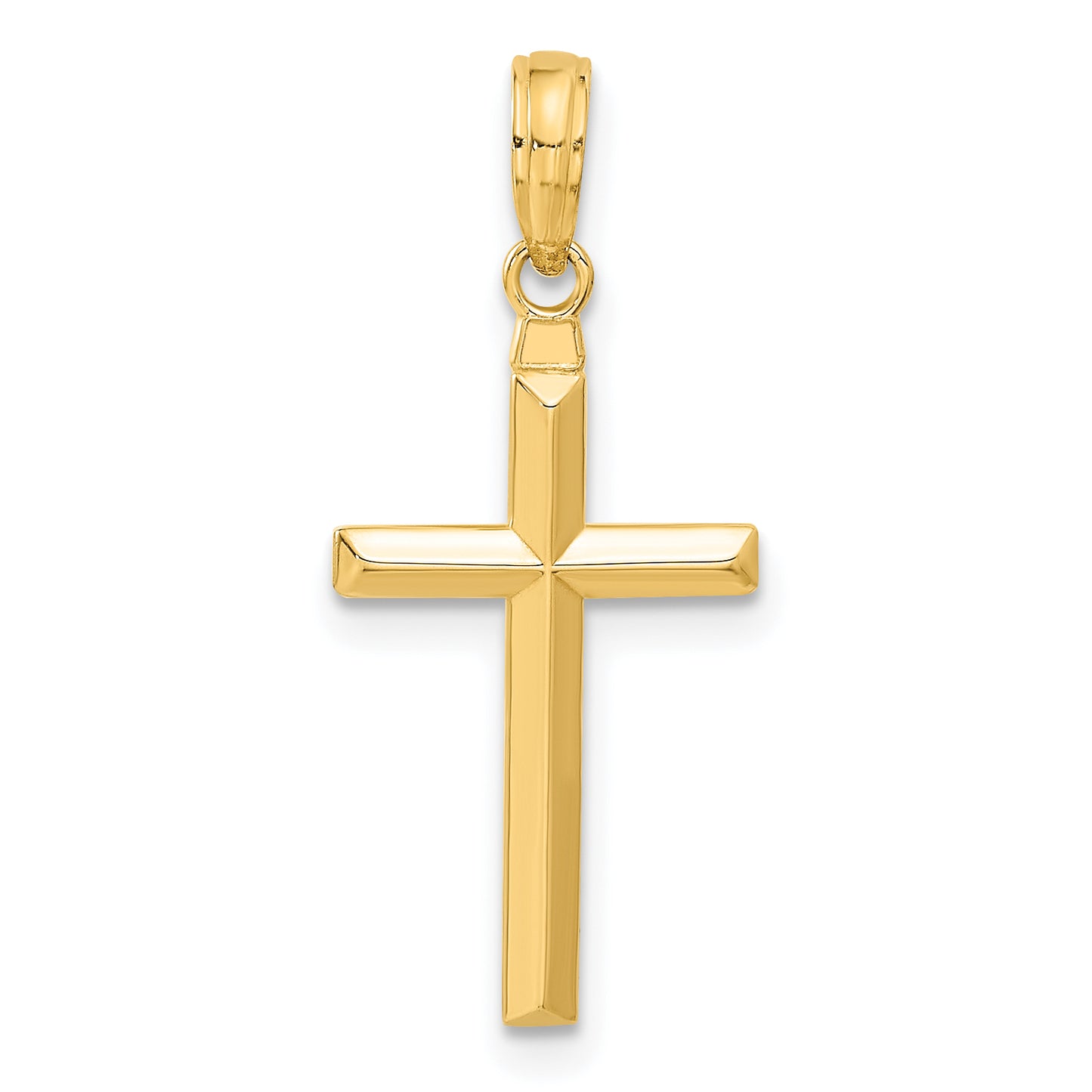 14K Yellow Gold Large Reversible Cross Pendant