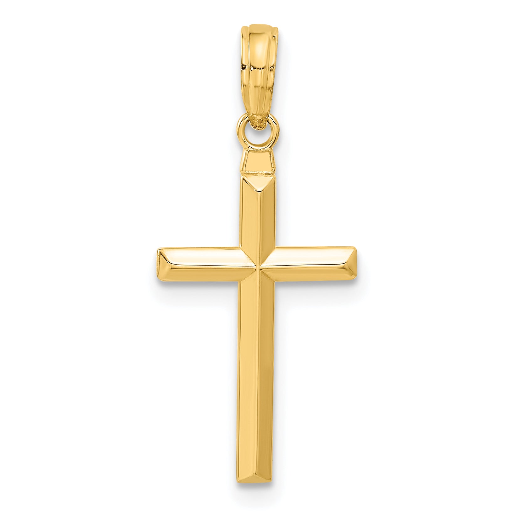 14K Yellow Gold Large Reversible Cross Pendant
