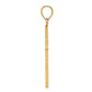 14K Gold Diamond-Cut Textured Cross Pendant - angle view