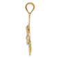 14K Gold Mariners Crucifix Pendant - angle view