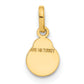 Small 14K gold enamel ladybug charm detail view